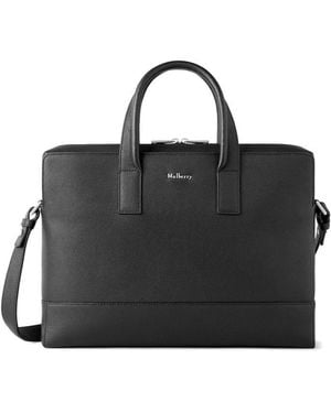 Mulberry Small Leather Farringdon Briefcase - Black