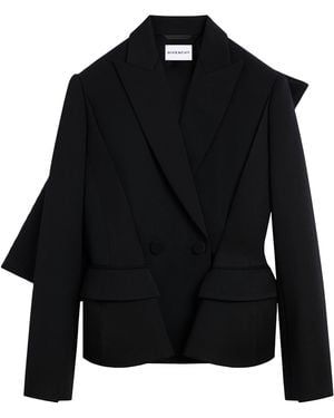 Givenchy Wool Bow Slashed Blazer - Black