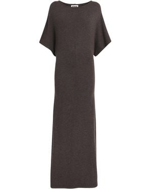 STAUD Wool-Blend Amelie Midi Dress - Brown