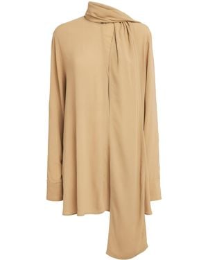 TOTEME Draped Scarf Blouse - Natural