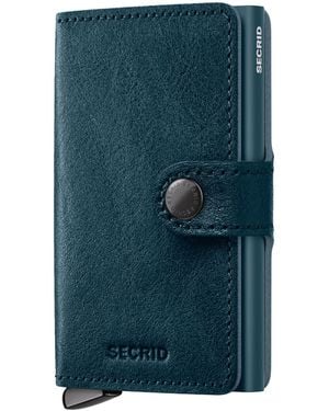 Secrid Basco Leather Miniwallet - Blue