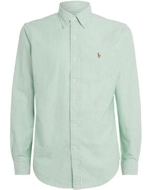 Polo Ralph Lauren Custom Fit Stripe Oxford Shirt - Green