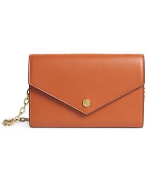 Harrods Leather Chain Wallet - Brown