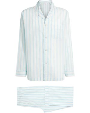 Derek Rose Cotton Amalfi Pyjama Set - White