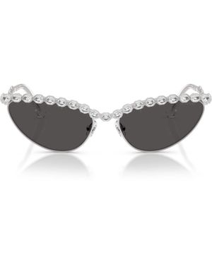 Swarovski Metal Cat Eye 0Sk7030 Sunglasses - Gray