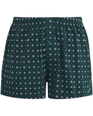 Hanro Cotton Boxer Shorts - Green
