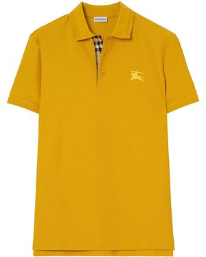 Burberry Cotton Polo Shirt - Yellow