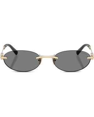 Tiffany & Co. Metal Tf3119D Oval Sunglasses - Metallic