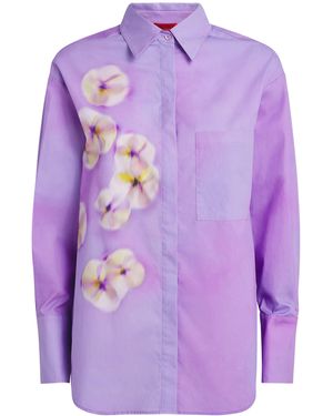 MAX&Co. Cotton Floral Shirt - Purple