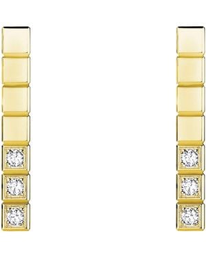 Chopard And Diamond Ice Cube Earrings - Metallic