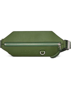 Loewe Leather Convertible Sling Cross-body Bag - Green