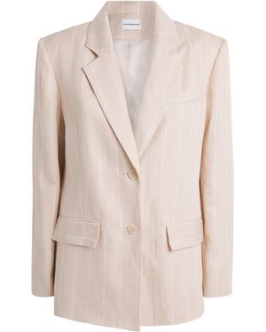 Claudie Pierlot Pinstripe Blazer - Natural