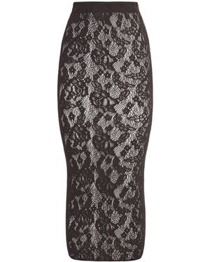 Wolford Infinite Rose Net Skirt - Gray