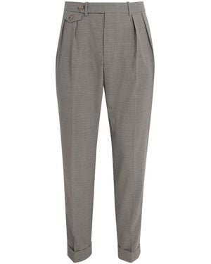 Ralph Lauren Wool-Blend Slim Trousers - Grey
