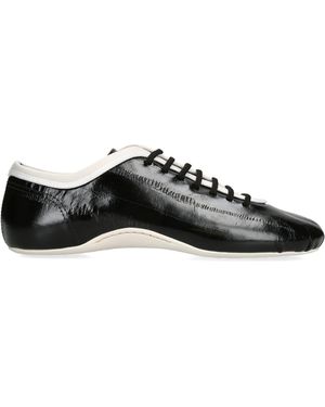 Dries Van Noten Leather Ballerina Trainers - Black
