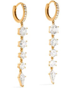 Eva Fehren And Diamond Geo V Rattlesnake Earrings - Metallic