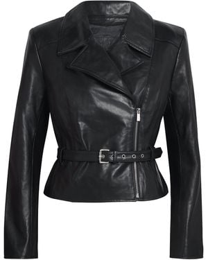 PAIGE Foxe Lamb Leather Jacket - Black