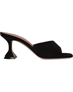 AMINA MUADDI Suede Lupita Mules 70 - Black