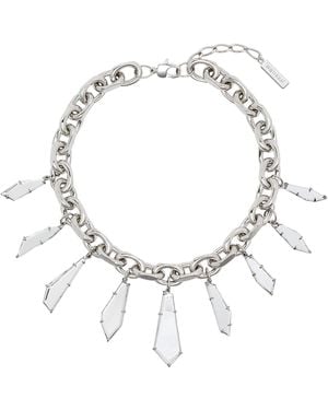 McQueen Mirror Fragment Necklace - Metallic