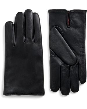 Dents Leather Cashmere-Lined Abercairney Gloves - Black