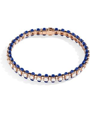 Marli New York Diamond And Lapis Lazuli Tip-Top Tennis Bracelet - Blue