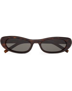 Saint Laurent Oval Sunglasses - Brown