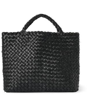 The Row Leather Woven Amber Tote Bag - Black