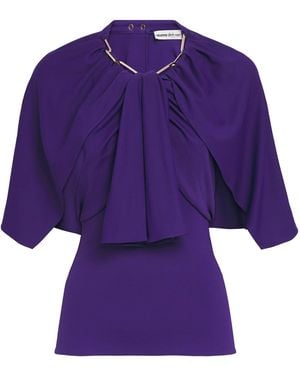 Rabanne X Dinh Van Chain Cape Top - Purple