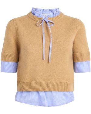 Claudie Pierlot Wool Layered Sweater - Blue