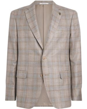 Pal Zileri Wool-Silk-Linen Vicenza Blazer - Gray