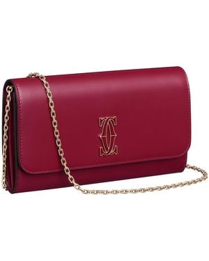 Cartier Leather C De Chain Wallet - Red