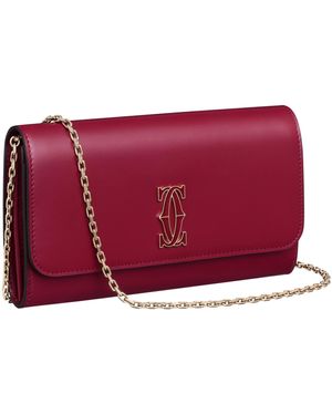 Cartier Leather C De Chain Wallet - Red