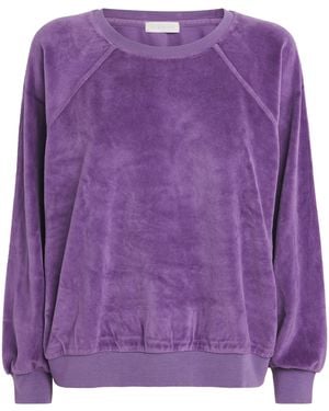 Suzie Kondi Cotton-Blend Samos Sweatshirt - Purple