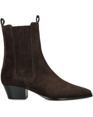 Aeyde Suede Agata Ankle Boots 40 - Brown
