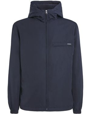 Sandro Padded Logo Jacket - Blue