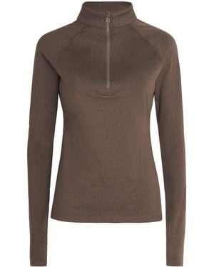 Varley Always Warm Half-Zip Base Layer Top - Brown