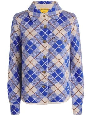 Guest In Residence Cashmere Plaid Dylan Shirt - Blue