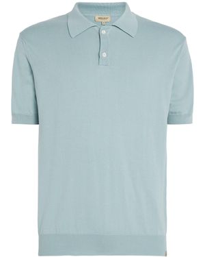Woolrich Cotton Knitted Polo Shirt - Blue