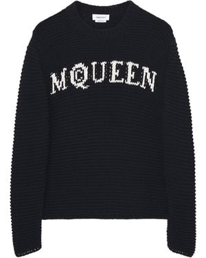 McQueen Cotton Logo Jumper - Black
