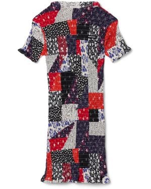 Miu Miu Patchwork Print Mini Dress - Red