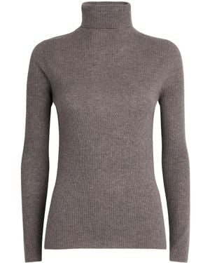 Fabiana Filippi Virgin Wool-Silk-Cashmere Rollneck Jumper - Grey