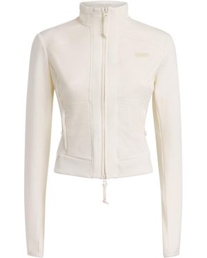 Skims Fleece Lounge Fitted Jacket - White