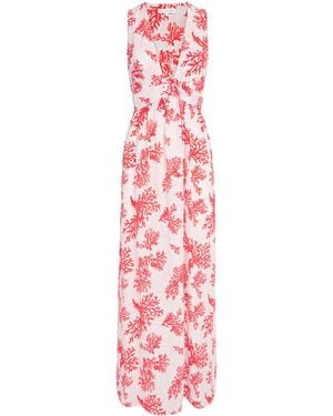 Heidi Klein Silk Scala U-Bar Maxi Dress - Pink