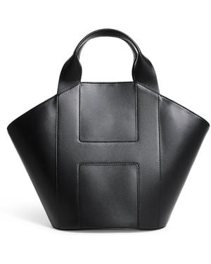 Harrods Leather H Tote Bag - Black