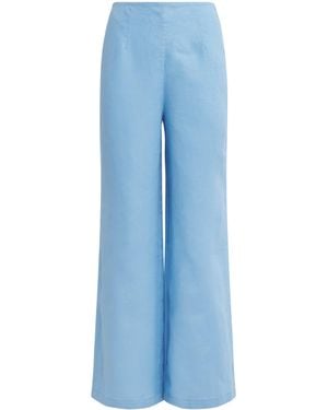 Faithfull the Brand Linen Syna Wide-Leg Trousers - Blue