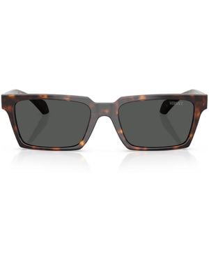 Versace Tortoiseshell Rectangular Sunglasses - Gray
