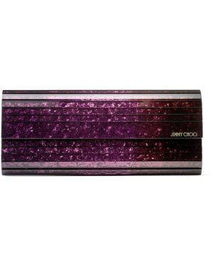 Jimmy Choo Sweetie Glitter Clutch Bag - Purple