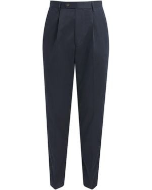 N.Peal Cashmere Stretch-Cotton Atrani Trousers - Blue
