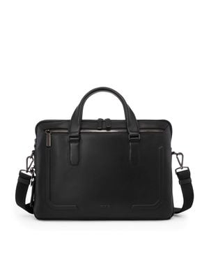 Tumi Leather Harrison Briefcase - Black