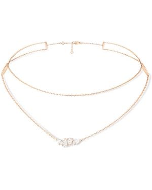 Repossi And Diamond Serti Sur Vide Pendant Necklace - White